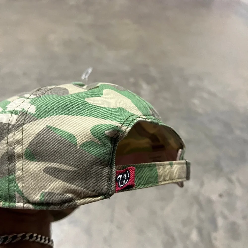 47 Brand Washington Nationals Camo Hat Womens MLB Baseball Cap Pink Distressed